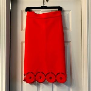 Orange Circle cut-out skirt